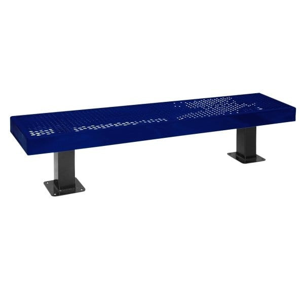 Ultrasite Diamond Ultra Blue Surface Mount Mall Bench 6'