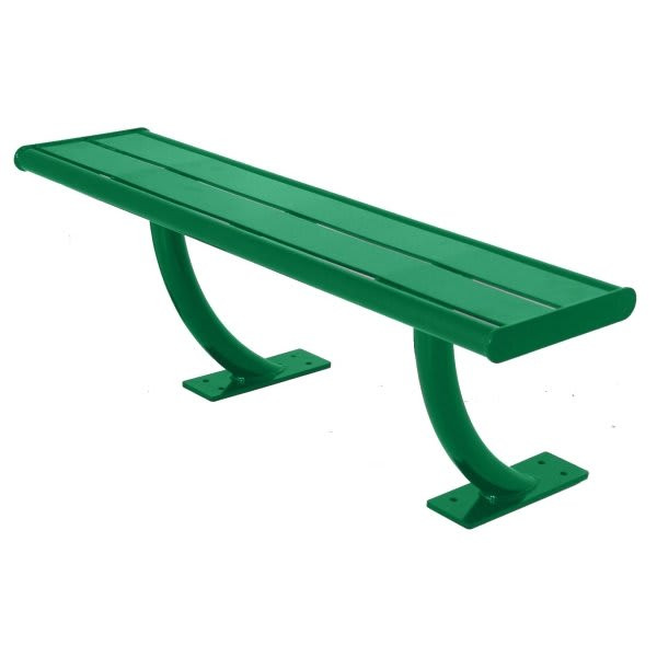 Ultrasite Green Surface Mount Hartford Horizontal Slat 4' Bench