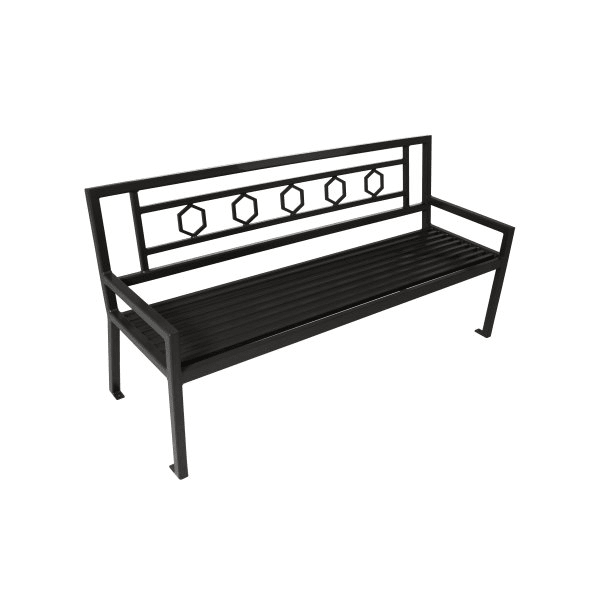 Ultrasite Black Huntington Bench 6'