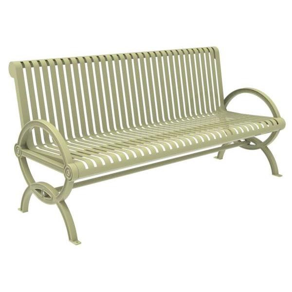 Ultrasite Beige Portable Durham Bench 6' Vertical Slat