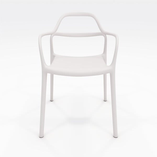 Kfi Express Yourself Indoor/outdoor Solid Polypropylene Chair In White