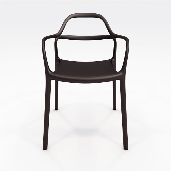 Kfi Express Yourself Indoor/outdoor Solid Polypropylene Chair In Black