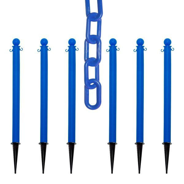 Mr. Chain Blue Medium Duty Ground Pole And Chain Kit