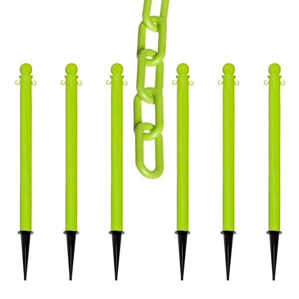 Mr. Chain Safety Green Medium Duty Ground Pole And Chain Kit