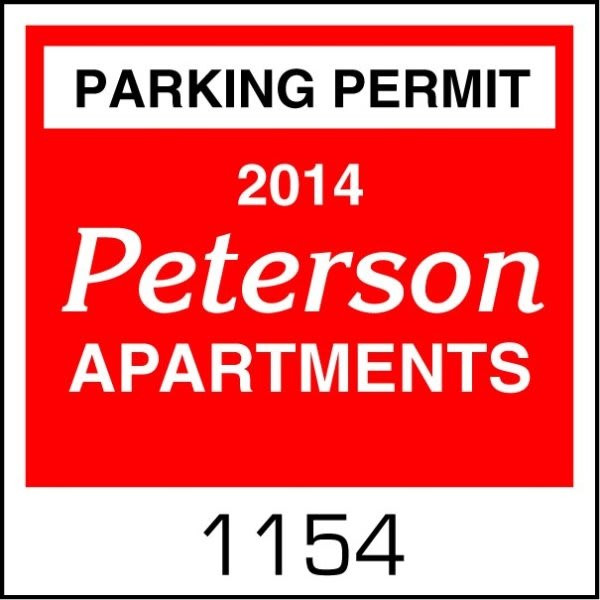 Window Parking Permit, 1 Color, 2" X 2", Package Of 100