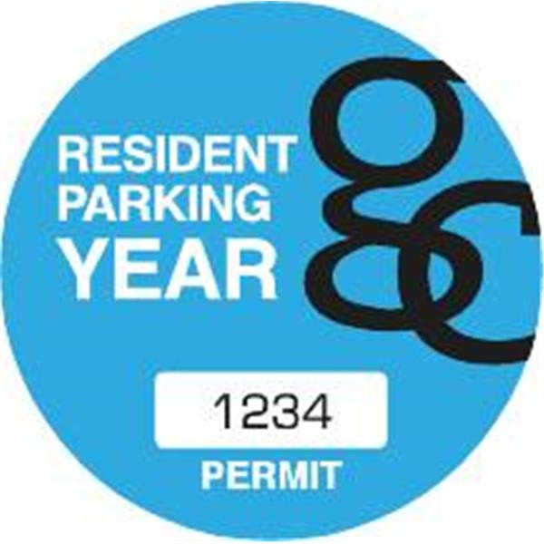 Custom Parking Permit Window Stickers, 3 Diameter Circle, Package Of 100