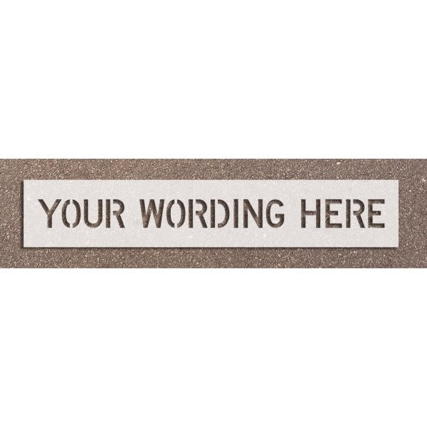 Custom Parking Stencil, 12" Letters