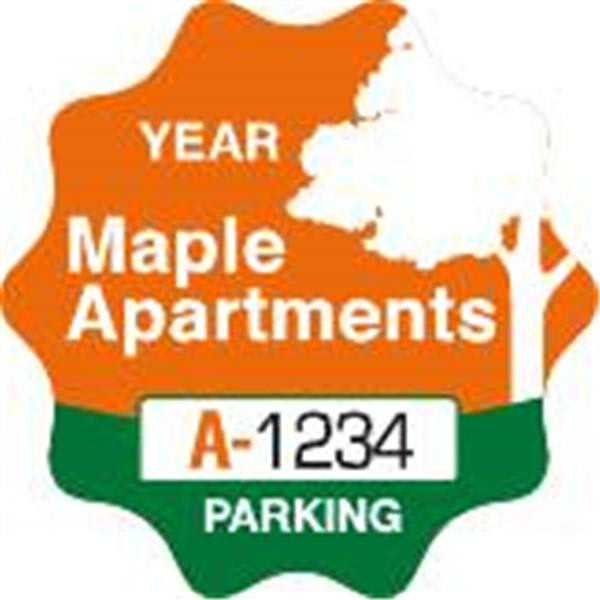 Custom Parking Permit Window Stickers, 2 Diameter Package Of 100