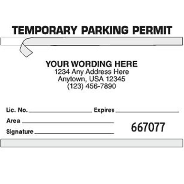 Temporary Window Parking Permit Cards, White, 4-1/4 X 3-1/4, Package Of 100