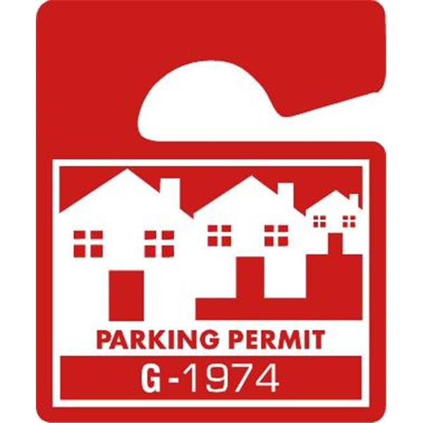Plastic Parking Permit Tags, Red, 2-1/2 X 3, Package Of 100
