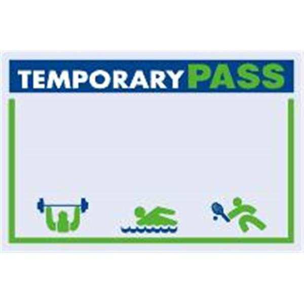 Generic 3 X 2 In Rectangle Personalized Temporary Recreational Pass (100-Pack)
