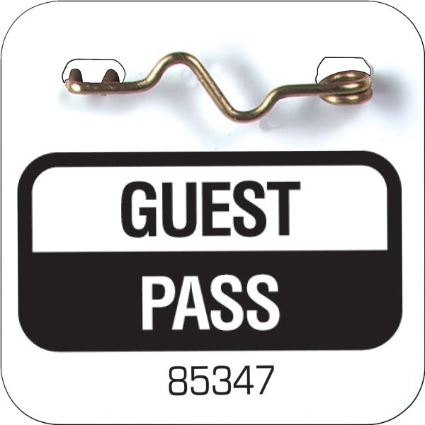 Recreational Guest Pass, White, 1-3/4" X 1-3/4" Package Of 100