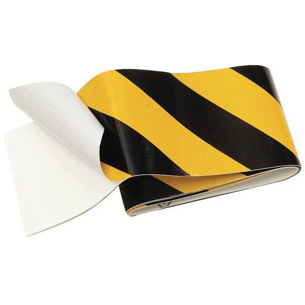 Hy-Ko 2 In X 2 Ft Striped Reflective Vinyl Safety Tape, Yellow And Black