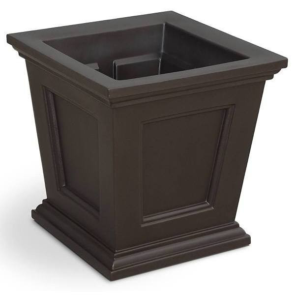 Mayne Fairfield 16x16 Square Planter - Espresso
