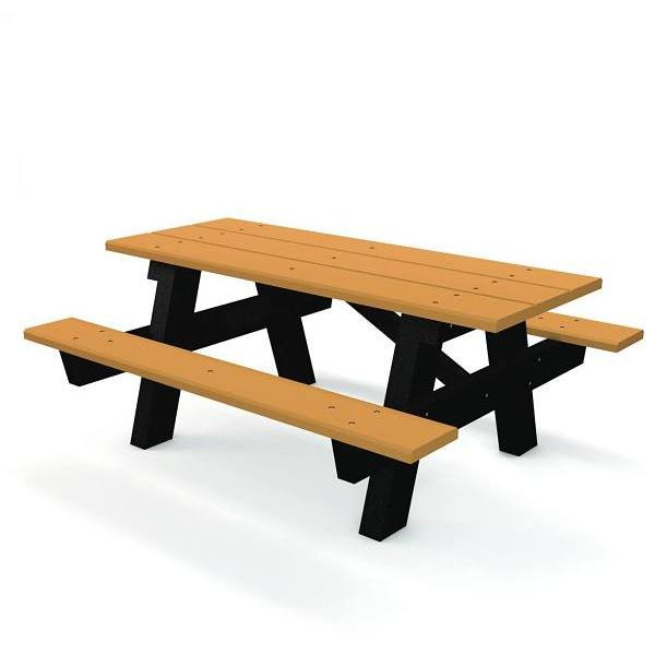 A-Frame 6 Ft. Cedar Recycled Plastic Picnic Table