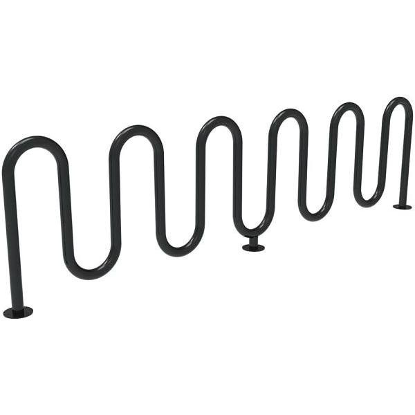 13-Bike Surface-Mount Heavy-Duty Wave Rack (Black)