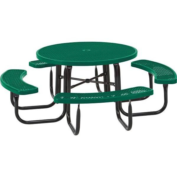 Everest 46 In. Green Round Picnic Table