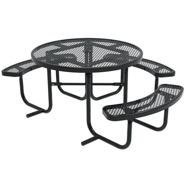 Everest 46 In. Black ADA Round Picnic Table