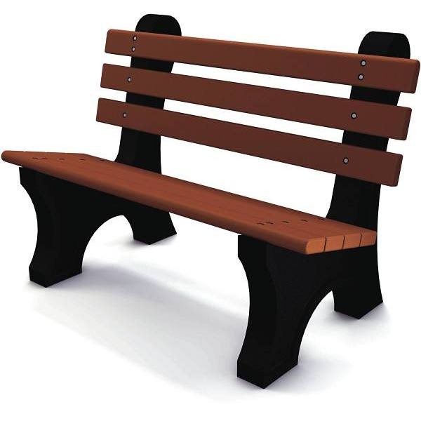 Comfort Park Avenue 4 Ft. Recycled Plastic Bench (Brown)