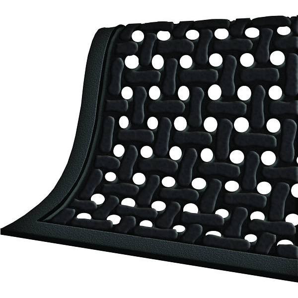 M+a Matting Comfort Flow 34 In. X 109 In. Anti-Fatigue Mat (Black)