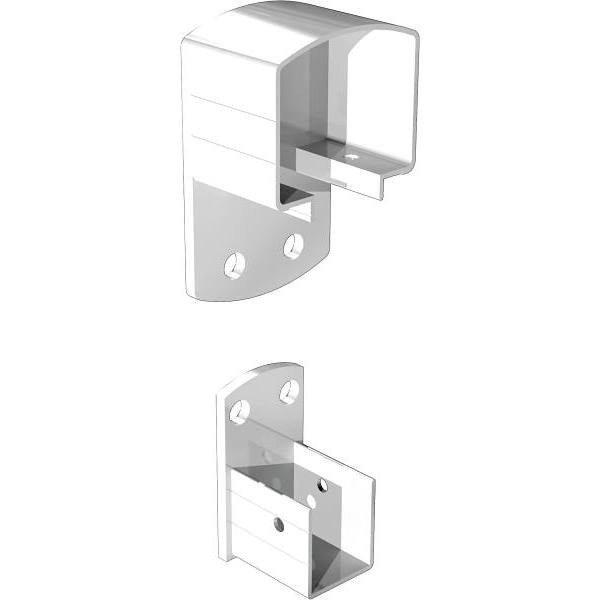 Peak Aluminum Deck Railing Wall Mount Bracket Kit (White)