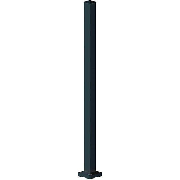 Peak 2 In. X 42 In. Black Aluminum Deck Railing Stair Post