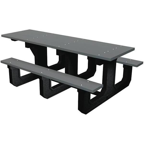 Park Place 6 Ft. Gray ADA Recycled Plastic Picnic Table