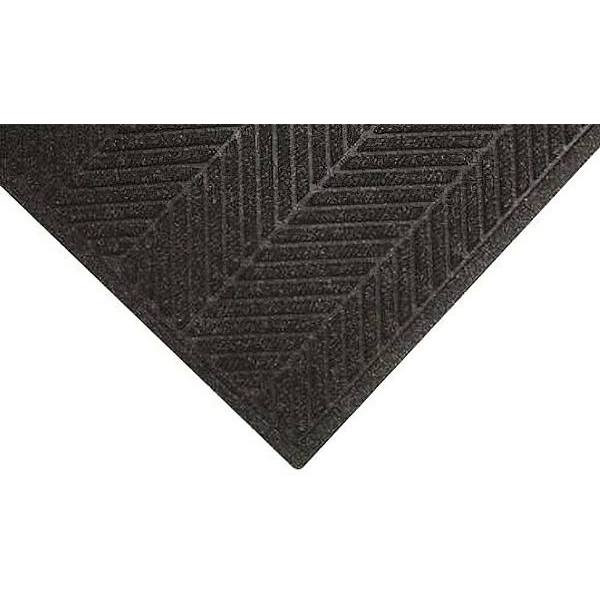 M+a Matting Waterhog Max Herringbone Fashion 118 In. X 35 In. Commercial Floor Mat (Black Smoke)