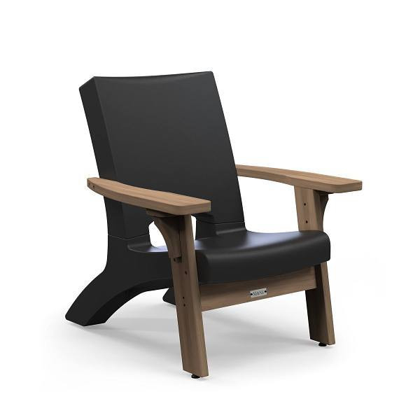 Mayne Mesa Outdoor Patio Chair, Polyethylene/Wood, 350 Lb Rated, Black