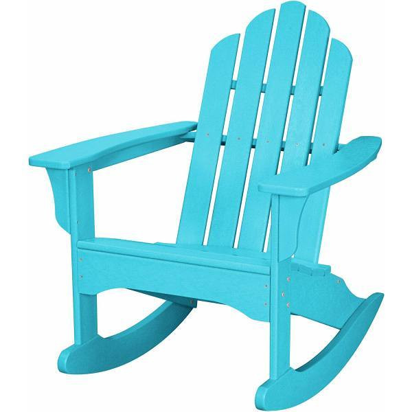 Cape Soleil Verde Adirondack Rocking Chair In Aruba Blue