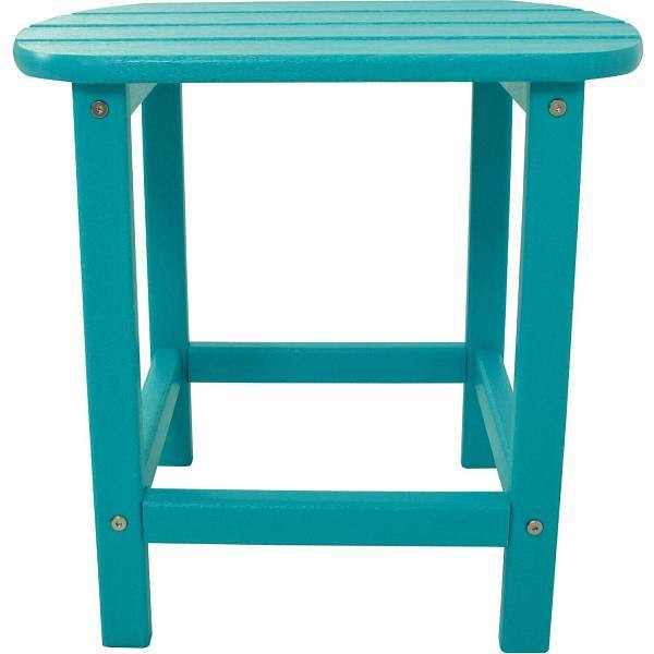 Cape Soleil Verde 19" X 15" Side Table In Aruba Blue