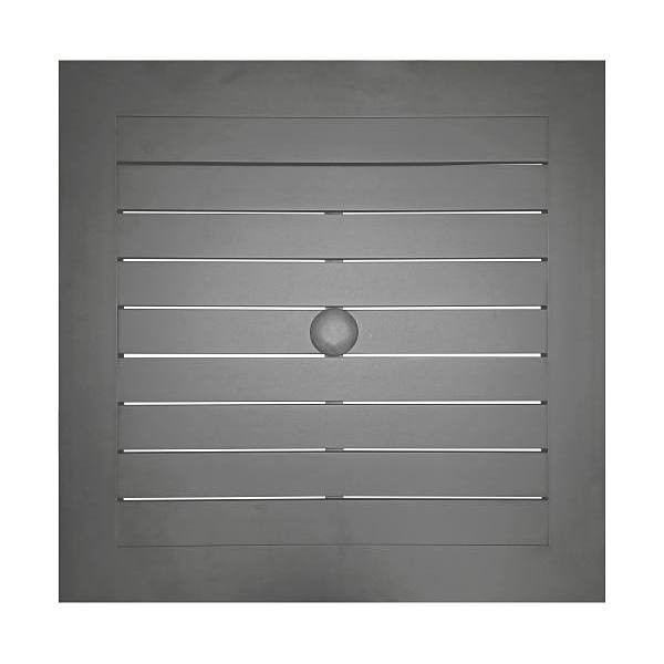 Grosfillex 34" Sigma Table, 100% Aluminum, Black