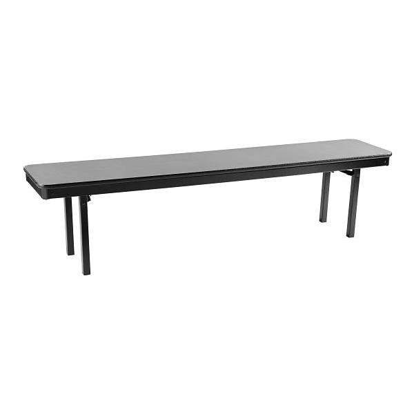 National Public Seating 15"X96" Max Seating Folding Bench, Mdf Core, Grey