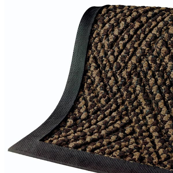 M+a Matting Waterhog Diamondcord Mat Brown 4'X8.4' Smooth Backing