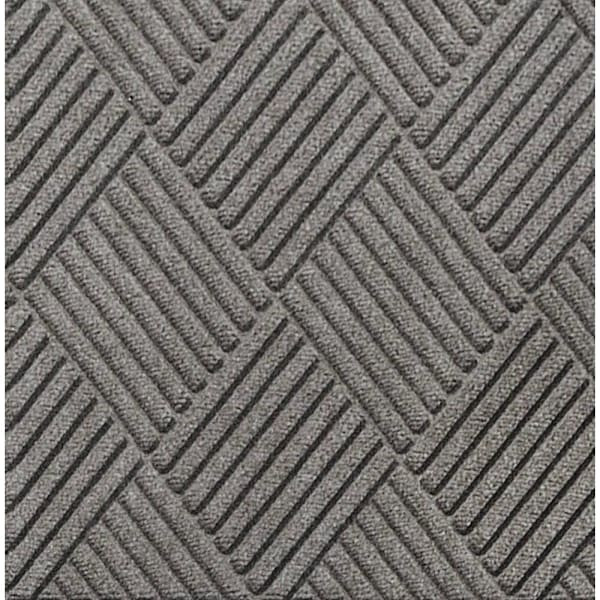 M+a Matting Waterhog Diamond Classic Mat Medium Grey 2'X3' Smooth Backing
