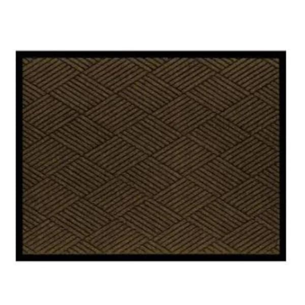 M+a Matting Waterhog Diamond Classic Mat Dark Brown 6'X8. Smooth Backing