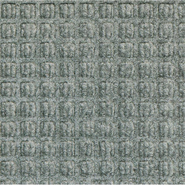 M+a Matting Waterhog Squares Classic Mat Medium Grey 4'X8' Smooth Backing