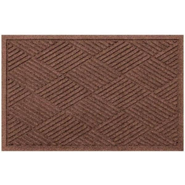 M+a Matting Waterhog Diamond Fashion Mat Dark Brown 4'X8.4' Smooth Backing