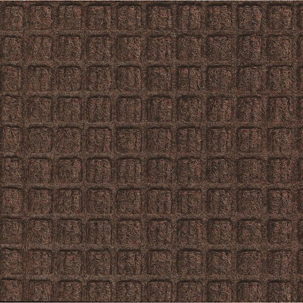 M+a Matting Waterhog Squares Fashion Mat Dark Brown 2'X3' Smooth Backing
