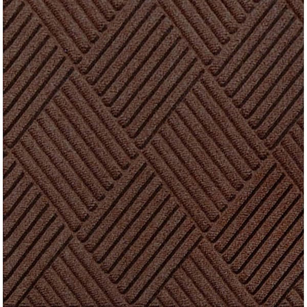 M+a Matting Waterhog Diamond Classic Mat Dark Brown 2'X3' Smooth Backing