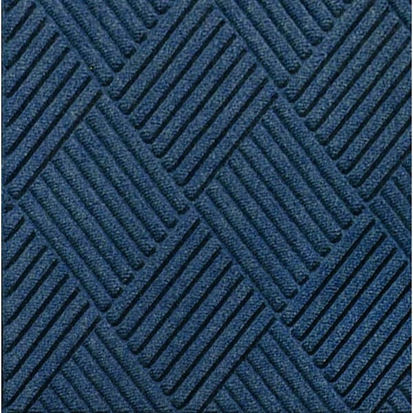 M+a Matting Waterhog Diamond Classic Mat Navy 2'X3' Smooth Backing