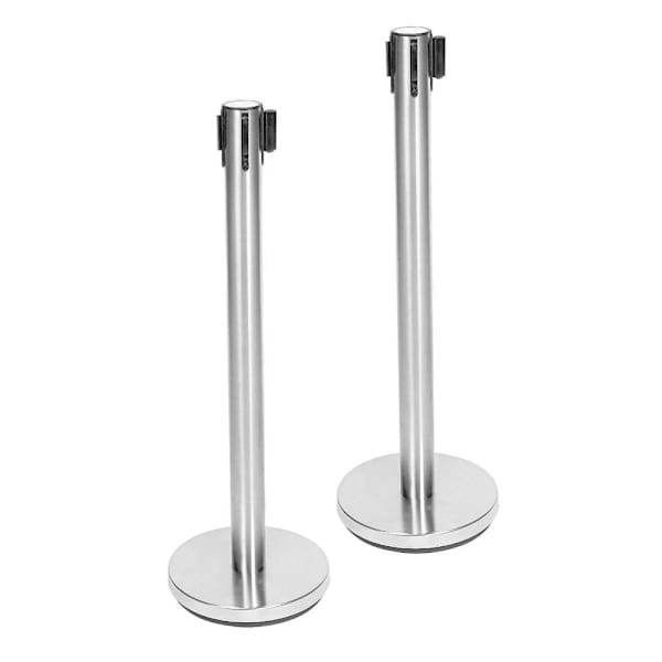 CSL Standard Crowd Control Stanchion Stainless Steel Package Of 2