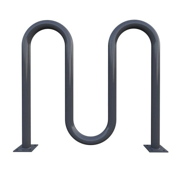 Dero By Playcore 5-Bike Iron Gray Surface Mount Rolling Rack
