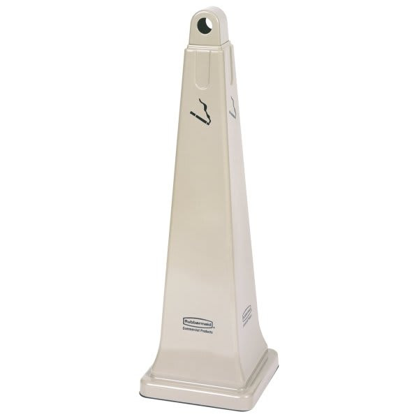 Rubbermaid Commercial Groundskeeper Smoking Management Cigarette Receptacle (Beige)