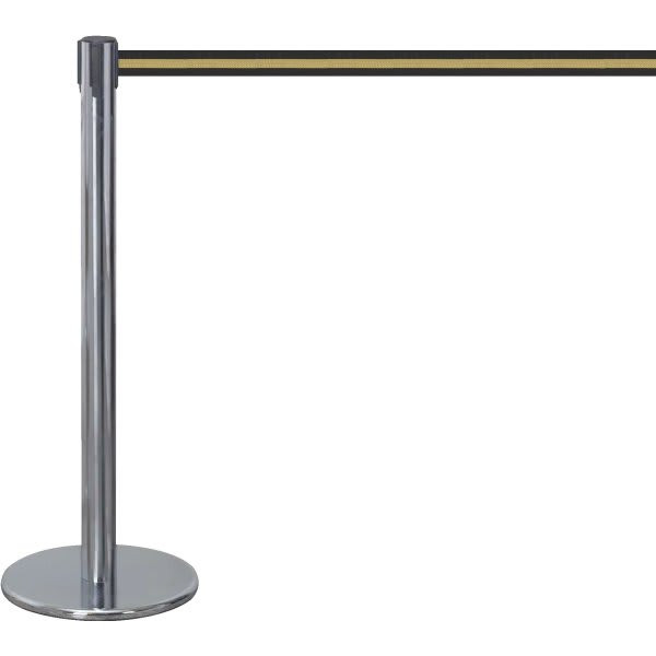 Contemporary Chrome Stanchion With Black And Gold Tape