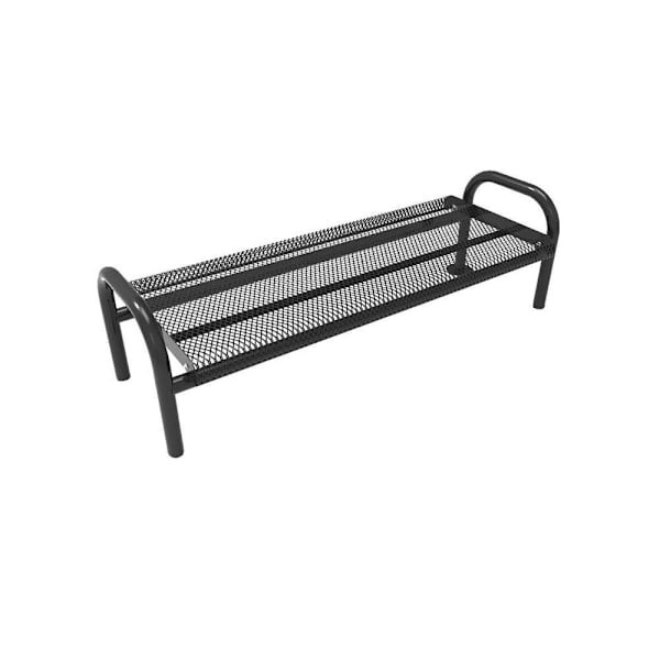 Ultrasite In Ground Mount Ultra Bench, Black Galvanized Steel, 4'