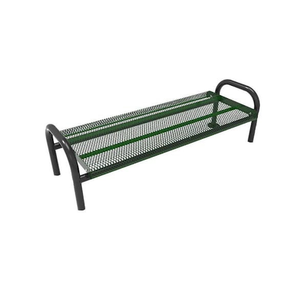 Ultrasite In Ground Mount Ultra Bench, Green Galvanized Steel, 4'
