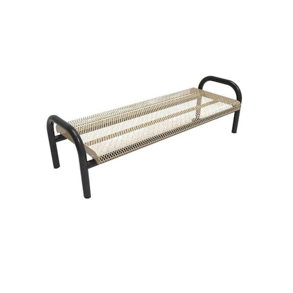 Ultrasite In Ground Mount Ultra Bench, Beige Galvanized Steel, 6'