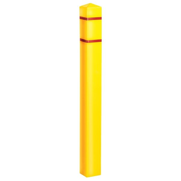 Bollard Post Sleeve, 4-1/2" Square Reflective