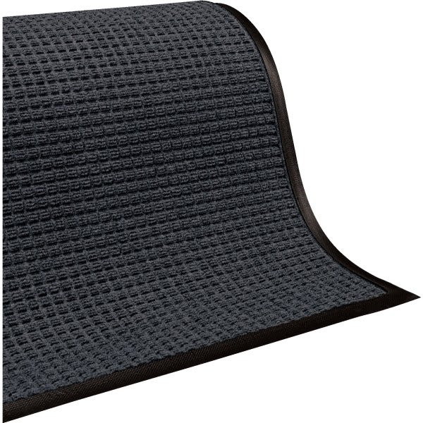 M+a Matting Waterhog Squares Classic Floor Mat, Charcoal, 4' X 3'